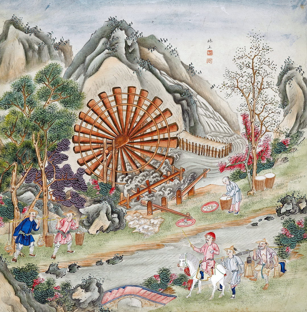 《瓷器制运图》十八世纪清代景德镇制瓷工序